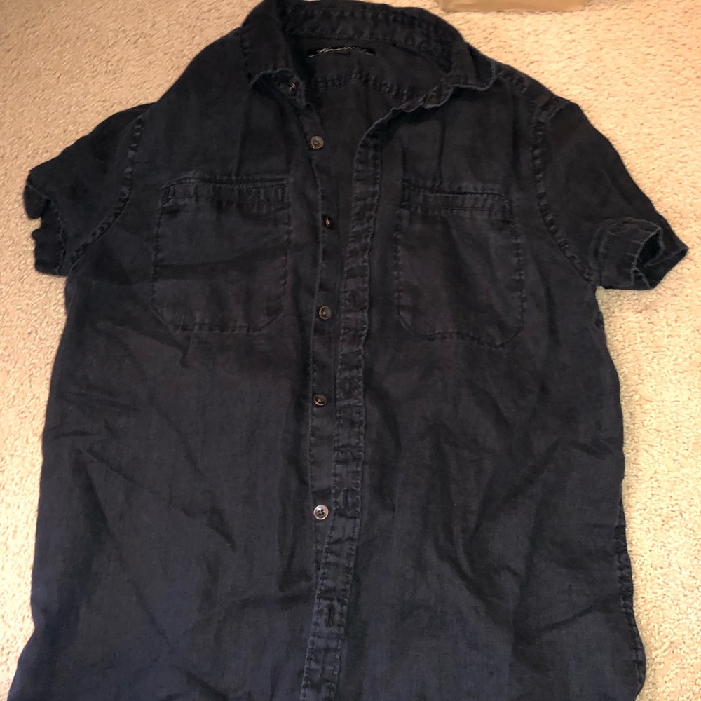 Black Kenneth Cole short sleeve button down
